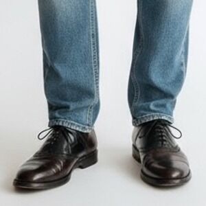 Allen Edmonds Burgundy Black Leather Oxford Dress Shoes Cap Toe Brogue  11